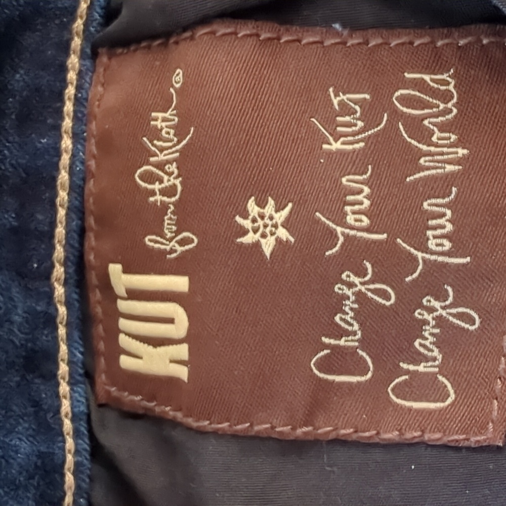 Kut From The Kloth Catherine Ankle Straight Leg Denim Jeans w/Gems Sz 6 - Picture 10 of 12